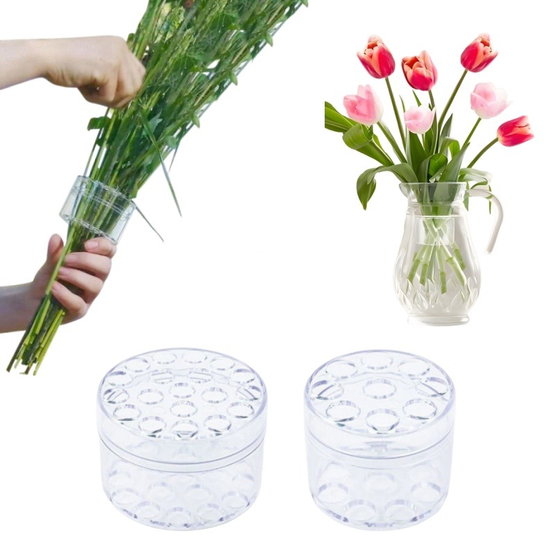 Supply For Florist - Spiral Stem Holder Sturdy Clear Flower