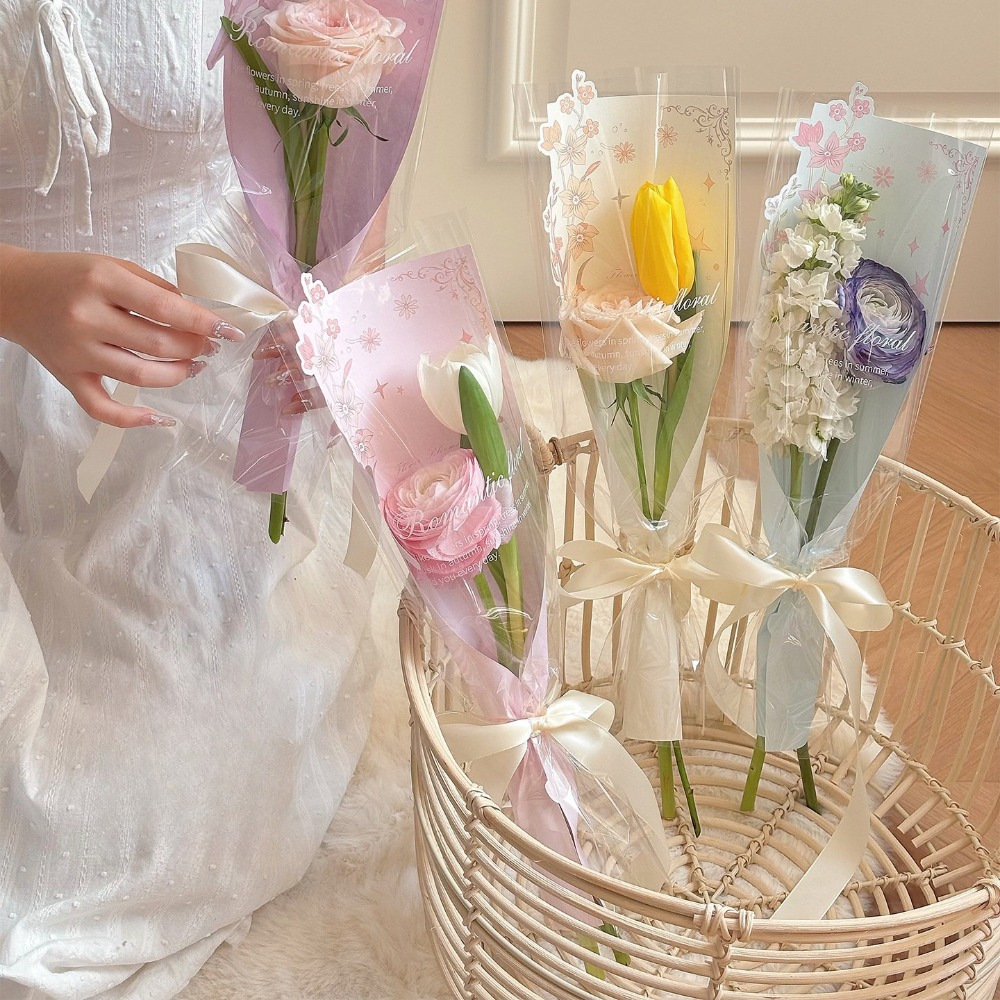 10Pcs Transparent Flower Packa - Florist Supply House review and price