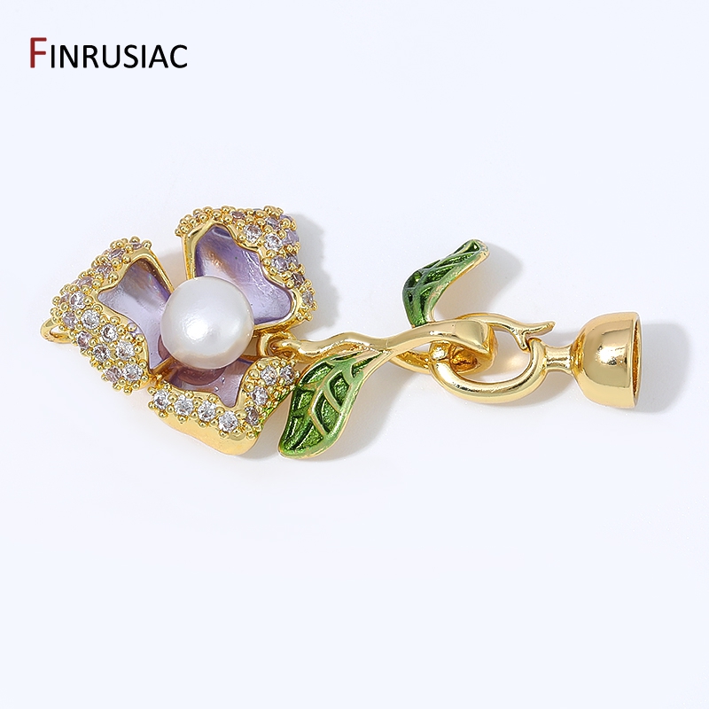 18K Gold Plated Brass Zircon E - Flower Supplies review and price
