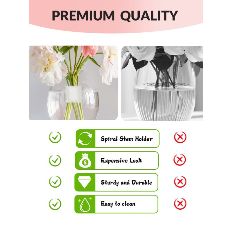 Spiral Stem Holder Sturdy Clea - Supply For Florist review and price